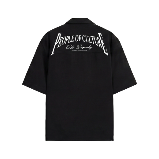Off Supply People of Culture Black Bowling Shirt