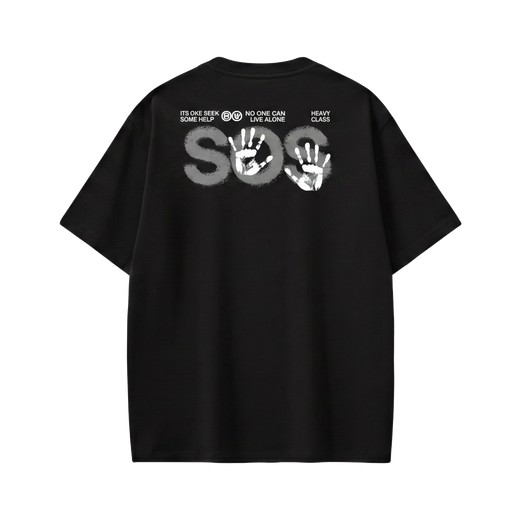 Off supply SOS Black T-shirt