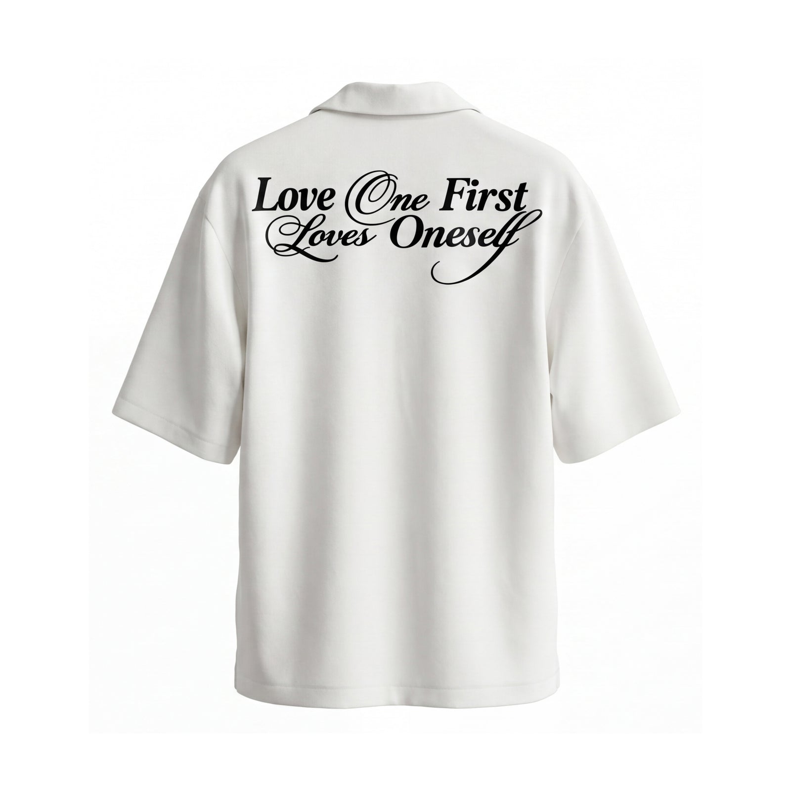 Off Supply Love One White Bowling Shirt