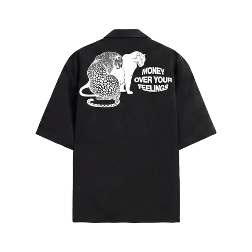 Off Supply Money Over Feelings Bowling Shirt - Black