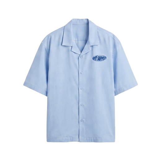 Blank Off Supply Ice Blue Bowling Shirt