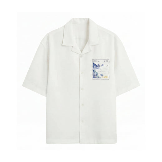 Off Supply Limoncello Afternoons Bowling Shirt White