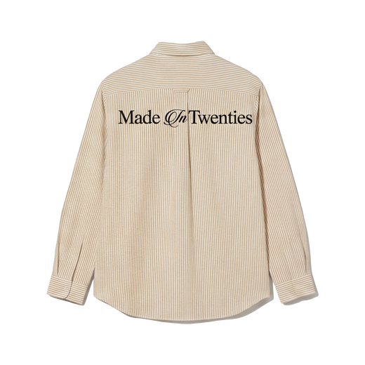 Twenties Off Supply Yellow Striped Shirt