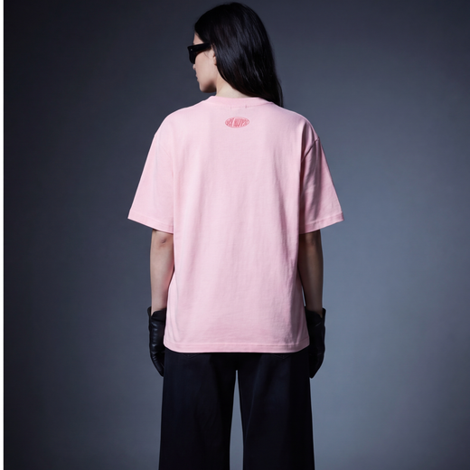 STAY PAWSITIVE OFF SUPPLY PINK T-SHIRT